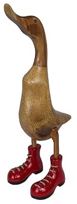 trendforge I Handgefertigte Deko-Enten aus Teakholz I Vielfältige Modelle I Natürliche und hochwertige Holzfiguren für den Innen- und Außenbereich I einzigartiges Geschenk