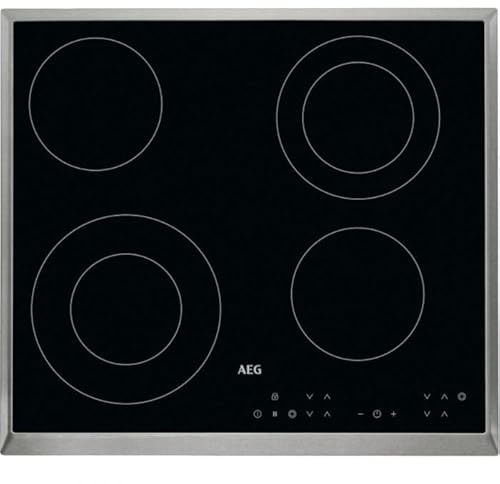 AEG HK634021XB - Placa vitrocerámica empotrable, 4 zonas de cocción, control táctil