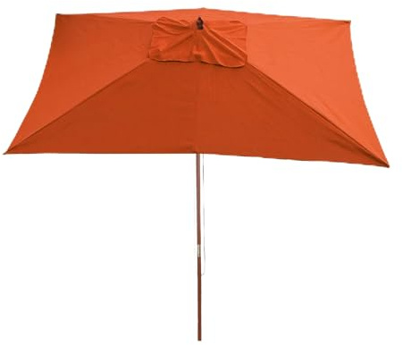 Mendler Sonnenschirm Florida-AM 2x3m Polyester/Holz | Gartenschirm, Marktschirm, 6kg