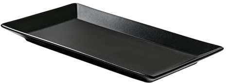 METRO Professional Teller Flach Macario, Steinzeug, 25 x 14.5 cm, rechteckig, schwarz, 6 Stück