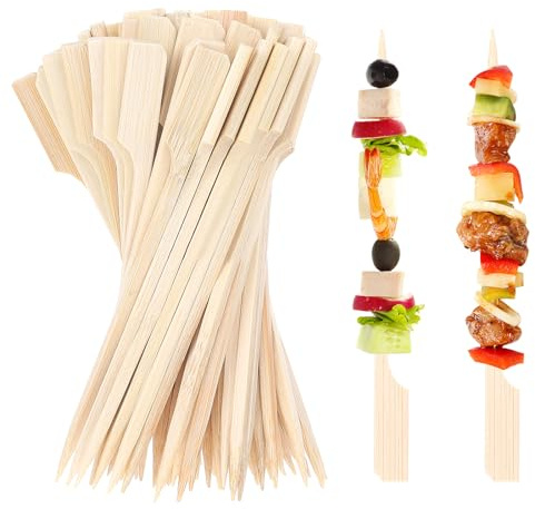 Abeillo Lot de 100 brochettes en bambou, 11,9 cm, marron