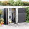 Gecheer Capanno per Attrezzi,Capannone,Casetta,per Attrezzi,Casetta Porta Attrezzi,Porta attrezzi da giardino,Rimessa Attrezzi da Giardino,Capanno da Giardino in Acciaio Zincato,Antracite 225x89x161cm