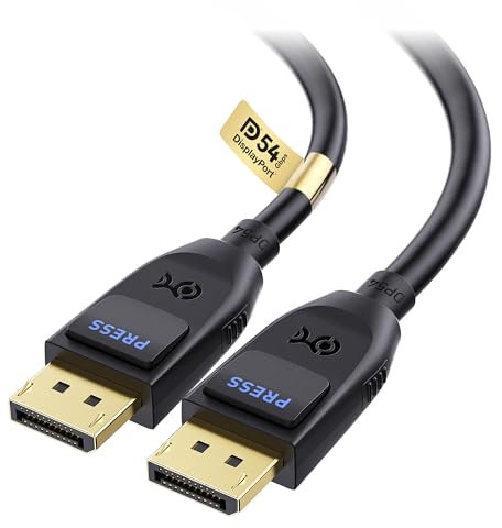 Cable Matters Cavo VESA certificato 54Gbps DisplayPort 2.1 3m, cavo DP54 con 8K 165Hz, 4K 500Hz in nero con FreeSync, G-SYNC e HDR per monitor da gioco, PC, RTX 4080/4090, RX 7900