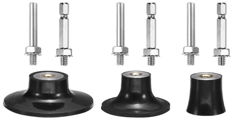 sourcing map 3 Pack 1 2 3 Disc Pad Holder Quick Change Disc 1/4 Shank Holder Mandrel for Die Grinder Sanding and Conditioning Discs, Black