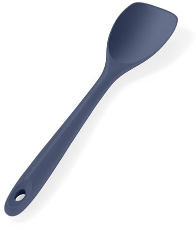 U-Taste Silicone Spoon Spatula, 315℃ Heat Resistant, 28cm, Midnight Blue | Flexible Seamless Spoonula Non-Stick Kitchen Scraper with Wide Scoop Shape for Flipping Stirring Mixing Scraping Serving