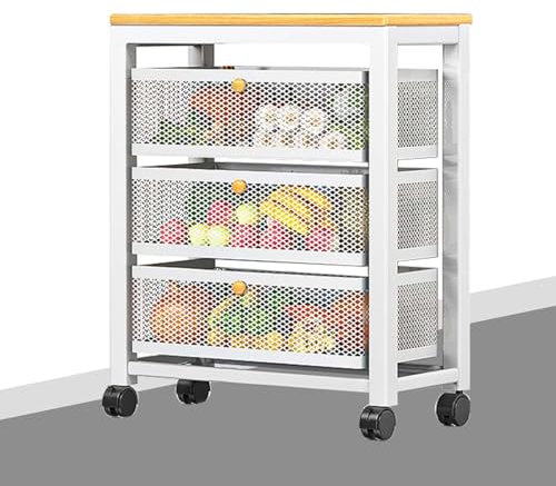 Schmaler Aufbewahrungswagen für Küche, Badezimmer, Waschküche, Büro, kleiner Sideboard, großer Aufbewahrungsschrank, Barschrank, Rollwagen mit ausziehbaren Regalen