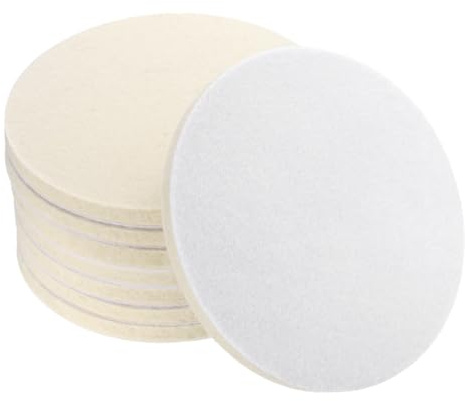 QUARKZMAN Almohadilla De Pulir De Fieltro De Lana De 6 Pulgadas, Ruedas De Pulido, Almohadilla De Pulido, Reverso De Gancho Y Bucle Para Lijadora Orbital Aleatoria 8pcs
