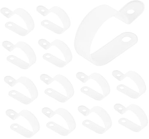 Alipis 20stücke Clips für Kabelmanagement Außenbeleuchtung R-förmige Klemmen für Kabelbefestigung Geeignet für Koaxial Ethernet Tv Telefon Kabel