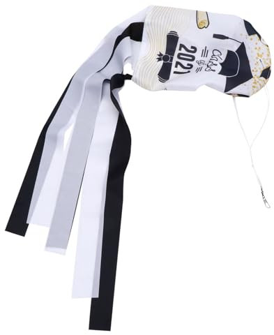 INOOMP 1 Pièce Drapeau trachée pour décoration de pelouse extérieure Manches à air de Plein air Décoration Suspendue extérieure Drapeau Manche à air Polyester Blanche