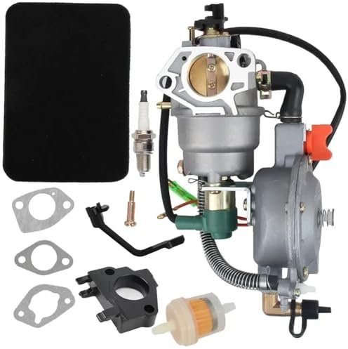 VEARZRQI Dual Fuel Carburetor Conversion Compatible With 1 Set 4.5KW To 10KW Generators Compatible With Gas Generators Like APG3009 6000 Watt Model
