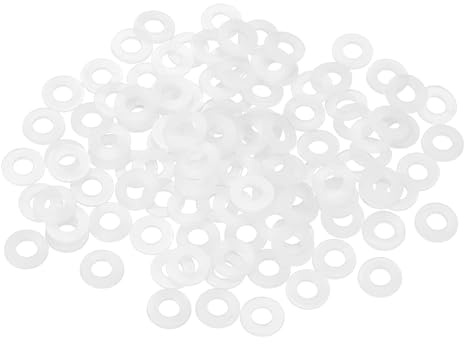 QUARKZMAN 155Pc M5 Rondelle Piatte Rondella Liscia 5mm ID 8mm OD 1mm Bianco | In Nylon, Spessori Plastici, Per Viti Bulloni Riparazioni Idrauliche Rubinetto Giardino