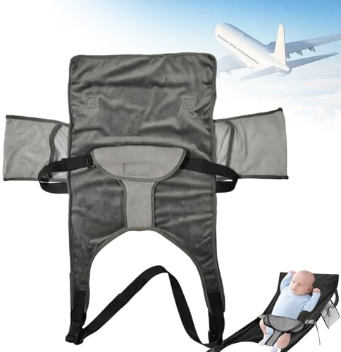 79 * 44cm Fußstütze für Flugzeug Kinder, Flugzeug Sitzverlängerung Kleinkind, Faltbar und Leicht Sitzverlängerung Für Kinder Flugzeuge Flugzeugreise Zubehör(grau)