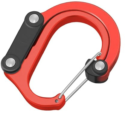 Heavy Duty Carabiner D Shaped Aluminum, 360 Degree Rotating | Carabiner Portable Outdoor Accessories for Camping Accessories, Home Gym, Fishing, Hiking, Traveling