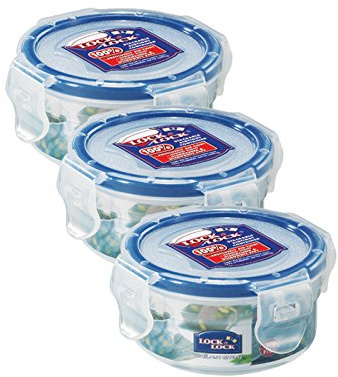 Lock&Lock HPL931 Frischhaltedose Gefrierdose Kleinteiledose, 100 ml - 3er Set