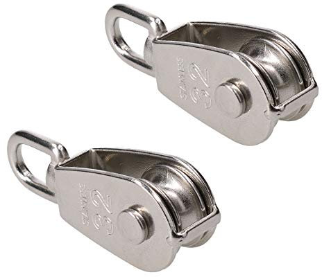 AB Tools 32-mm-Riemenscheibe Block Seil Rigging 316 Marine Edelstahl Schwenkbar 2 Pack