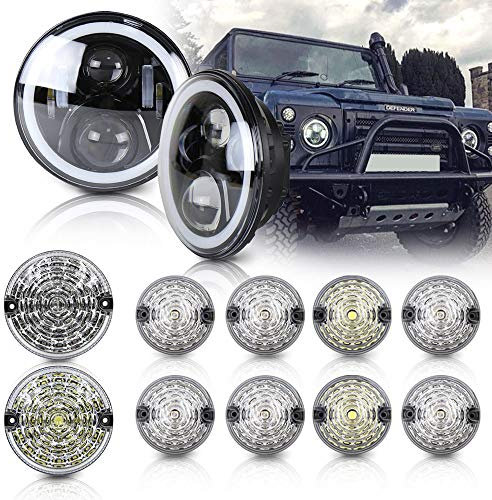 NSLUMO 7-Inch Halo-LED-Scheinwerfer-Satz für L/and Rover Defender 90/110