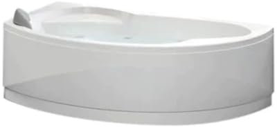 VASCA ANGOLARE ASIMMETRICA SEMICIRCOLARE VOGUE cm 165 x 85 dx vasca c/telaio