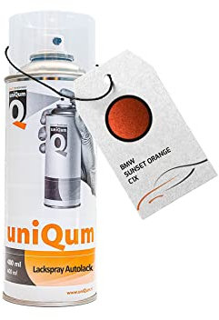 uniQum Autolack Spraydose für BMW SUNSET ORANGE C1X Autolack Reparatur 400 ml