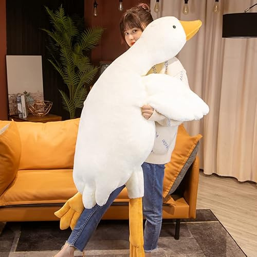 Zinsale 50-160 CM Enorme Oca Giocattoli di Peluche Grande Anatra Bambola Morbido Peluche Cuscino per Dormire per Bambini e Ragazze (160CM)