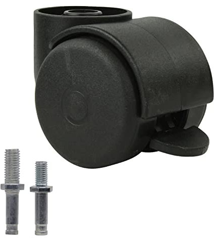 Stuhlrolle Kunststoff mit Gewindestift max. Traglast 150 kg mit Bremse 1 Stück