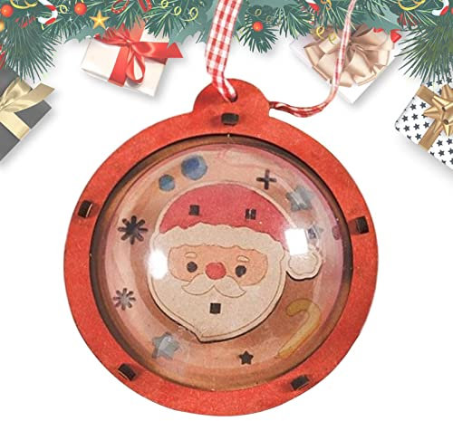 FASSME Weihnachtskugeln Anhänger | Rustikale Weihnachtskugel zum Bemalen - Kunstmalerei-Hängeornament-Set für Kinder und Erwachsene, Weihnachtsbäume, hängende Dekoration