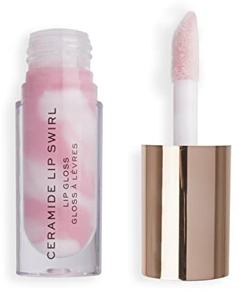 Makeup Revolution, Lip Swirl Ceramide Gloss, Lucidalabbra, Lucentezza Pura Trasparente, 4,5 ml