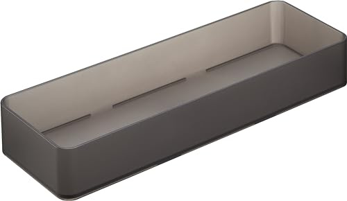 YAMAZAKI 3645 TOWER Stackable Organizer L X2 Set, black, PS Resin, 8 x 24 x 3.7 cm