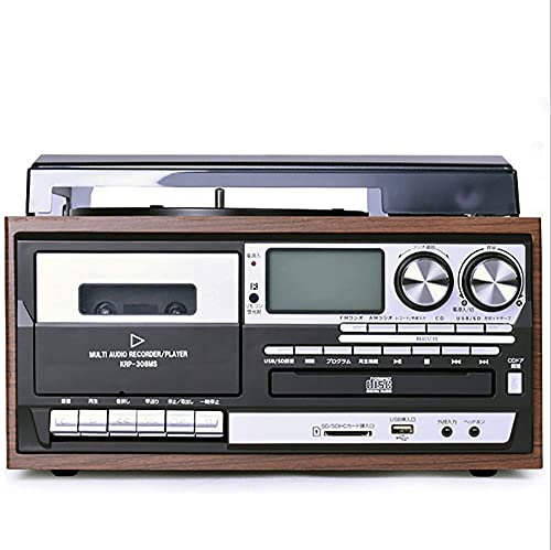 Tocadiscos Retro, Tocadiscos Bluetooth, Tocadiscos de Vinilo, gramófono Vintage, grabadora USB de 3 velocidades, Radio CD multifunción
