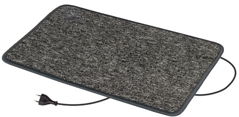 Pro Car Infrarot Heizteppich Heizmatte 40x60cm Teppichheizung Fußwärmer 24 Watt 230V Anthrazit, optimal für Wohnwagen, Home Office, Büro