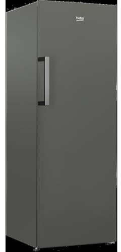 Beko RFNE290L41GN - Congelador Vertical, No Frost, Clase Energetica E, Mecánico, 5 cajones + 2 tapas, Color Acero Inox