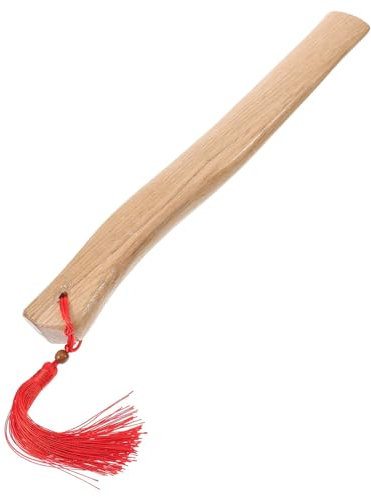 SOLUSTRE Äxt-Griff-Ersatz 12. 9-Zoll-Vollholz-Beil-Griff-Ersatz Mit Roter Quaste Holzbearbeitungswerkzeug Für Äxte Hammer