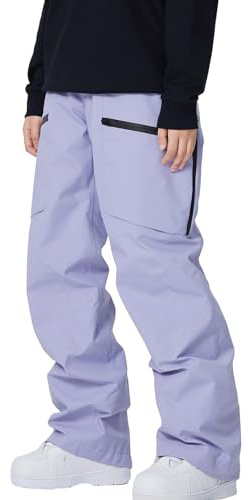 HOTIAN Pantalon de ski pour femme - Pantalon de neige - Imperméable - Coupe-vent - Pantalon à bretelles - Respirant - Pantalon d'extérieur chaud - Pantalon d'hiver - Pantalon de snowboard - Pour le