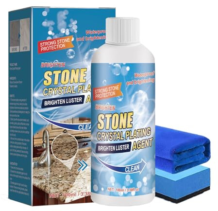 Nimedala Stone Crystal Plating Agent, 100 ml/3.38 FL oz Stone Cleaner, Stone Stain Remover for Marble, Tile, Granite, Kitchen Cooktops (1Pcs)