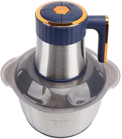 Hachoir à Viande électrique 500 W avec Bol en Acier Inoxydable de 5 L, Moteur en Cuivre pour la Cuisine, Viande, Légumes, Oignon, Ail, Salade, Fruits, Noix, Léger et Compact,