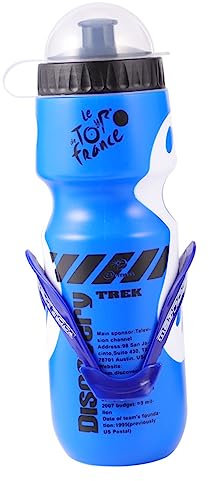 KOMBIUDA Porte-bidon pour Vélo VTT Gourde Plastique Bleu, Léger et Solide, Ensemble 2 Pièces Adapté Cyclisme Montagne, Sorties Sportives et Randonnée