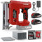 18GA Electric Nail Gun 21V - 2-in-1 Battery Powered Stapler Gun - 2 Firing Modes Cordless Brad Nailer Kit with 2 2.0Ah Battery & 600 Nails & 2000 Staples for DIY Projects Home Upholstery Carpentry
