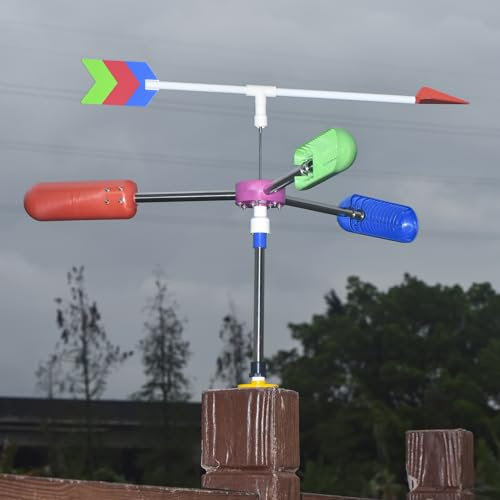 Weather Vane Wind Spinners Outdoor for Backyard Decoration Large Whirligigs Wind Direction Indication Weather Resistant 39 Diameter Gift for Enthusiasts