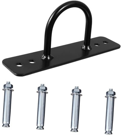 Generisch 1 Set Battle Rope Wandhalterung Aus Legiertem Stahl Mit Montageset Für Fitnessgeräte Seilbefestigung Für Decke Und Wand Mit 4 Dübel Und 4 Holzschrauben