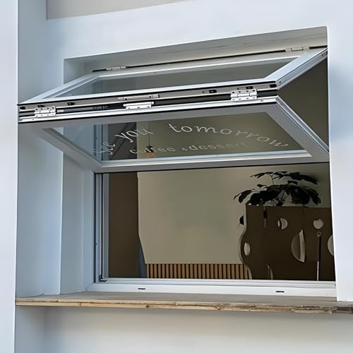 YVYKFZD Schiebefenster für Imbisswagen, Fenster Window Kellerfenster aus Aluminiumlegierung, flächenbündig montiertes Ersatzfenster, benutzerdefiniertes Servierfenster mit Verriegelungsgriff(41x24/1