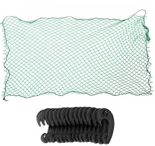 AMSLSIU Red de Carga para Remolque, Malla Cuadrada de 35 mm, SUV, camioneta, Organizador, Cubierta de Red con Ganchos, Kit de Accesorios Antideslizantes, Viaje para RV, 2.6x3.6m