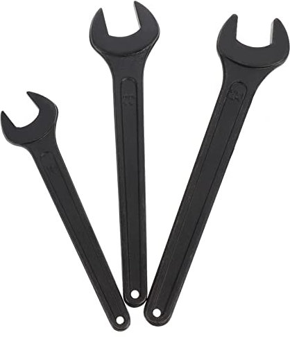 NUOBESTY 3pcs Open End Wrench Durable Steel Spanners for Fasteners and Nuts Ergonomic Single Head Design for Home and Industry Use