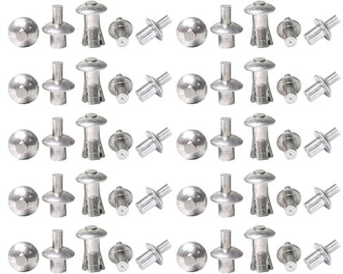 Remaches de expansión de aluminio, ligeros, ciegos, conectores de fijación, 50/100 unidades para y reparación de sujetadores para aluminio