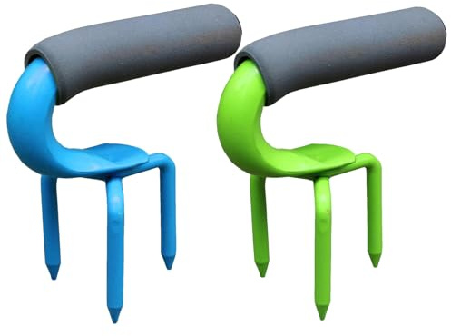 Rake a Mano de jardín, Herramienta de Mano de Garra de jardín,Cultivador de Manos de Acero de Servicio Pesado | Mango ergonómico Garden Claw Manual Weeder Tool para jardinería y Hierba