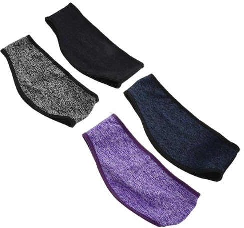 TOPPERFUN Fasce Invernali da Corsa 4 Pezzi in Pile Termico Paraorecchie Protettivi Antisudore Fascia Sportiva Unisex per Ciclismo Yoga e Outdoor in Colori Assortiti