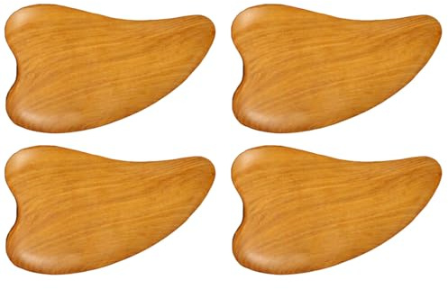 STOBAZA Massage Schabplatte 4 Stück für Gesichtspeeling und Triggerpunktmassage für Gesichtspflege und Faszienmassage