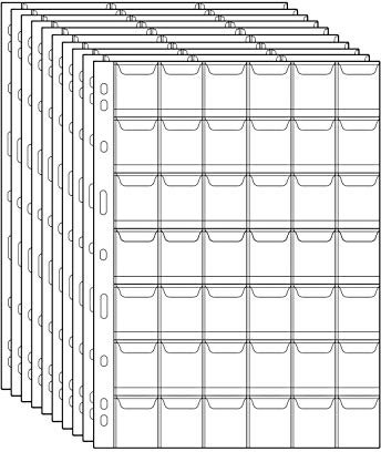 Uncle Paul 420 Pockets Standard 9-Loch Münzeinlagen für Münzen, 10 Blatt (29mm X 29mm Each Pocket) CS03142