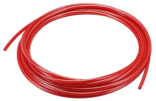 uxcell Nylon Line Hose Tube, 2mm(0.07) ID x 4mm(0.15) OD 5m/16.4ft PA12 Nylon Tube for Air Line Brake Fluid Transfer Red