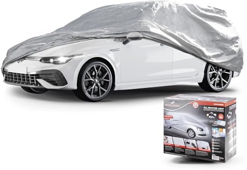 Walser Car All Weather Light, Waterproof Tarpaulin Cover, Outdoor, Estate M Grey