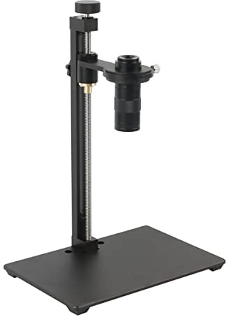 Mikroskop-Zubehör-Kit Tragbare Aluminiumlegierung Elektronischer Mikroskop -Kamera -Stand Schreibtisch Halterung 50 -mm -Ringobjektiv Mikroskopische Objektträger (Color : with 100x)