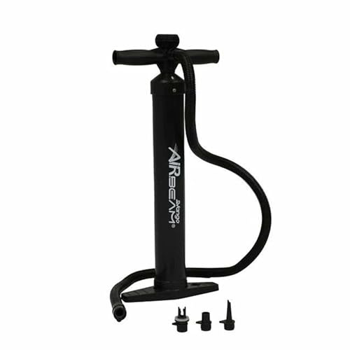Vango AirBeam Zeltpumpe, manuell, Hochdruck, 10 PSI, für aufblasbare Zelte und Markisen, integriertes Manometer, mehrere Düsenadapter für eine Vielzahl von aufblasbaren Gegenständen, Luftmatratzen